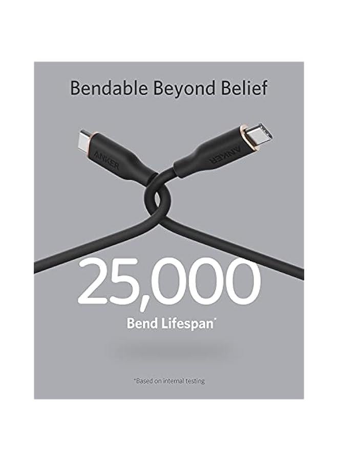 USB-C to USB-C Cable, Cable 100W 3ft, USB 2.0 Type C Charging Cable Fast Charge for iPhone 15/15Pro/15Plus/15ProMax, MacBook Pro 2020, iPad Pro 2020, iPad Air 4, Galaxy S23(Midnight Black) - Image 4